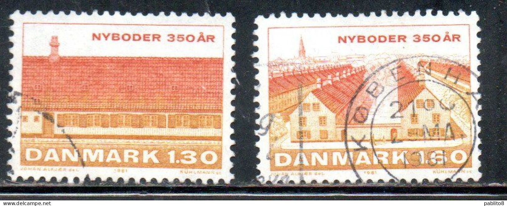 DANEMARK DANMARK DENMARK DANIMARCA 1981 NYBODER DEVELOPMENT COPENHAGEN VIEWS COMPLETE SET SERIE USED USATO OBLITERE - Used Stamps