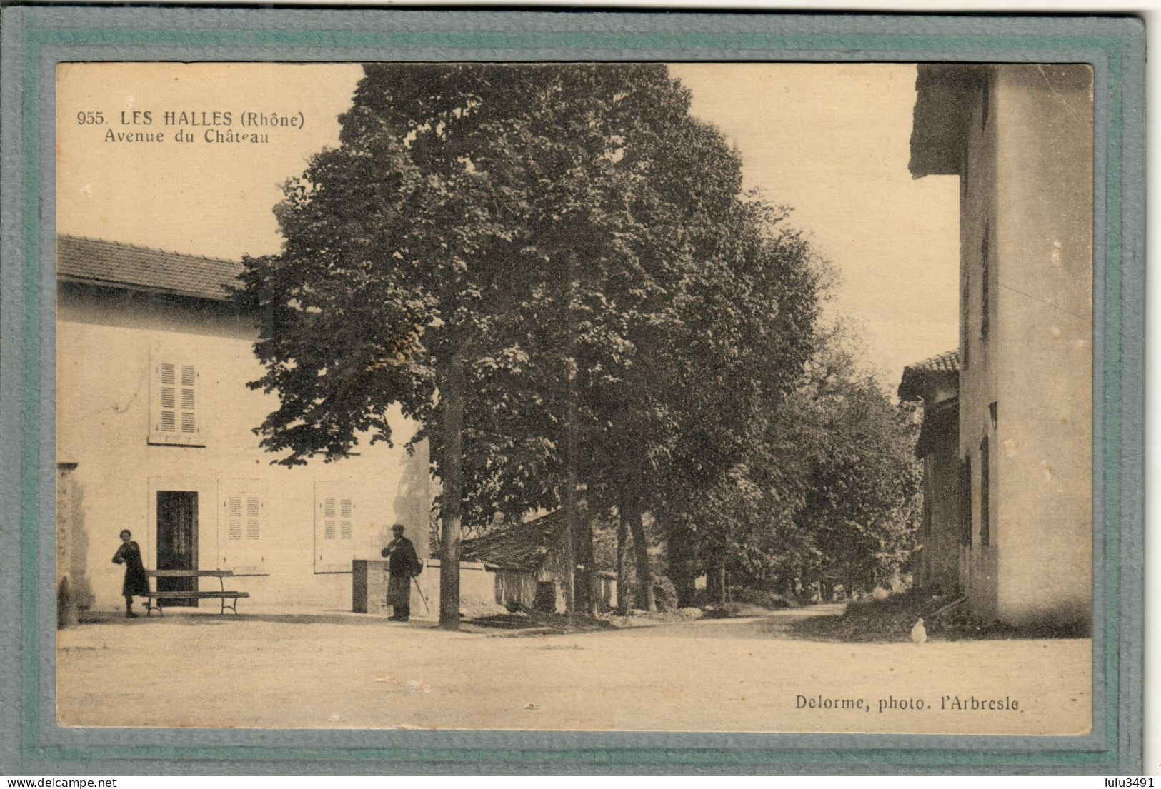 CPA (69) Les HALLES - Aspect De L'avenue Du Château Dans Les Années 20 - Altri & Non Classificati