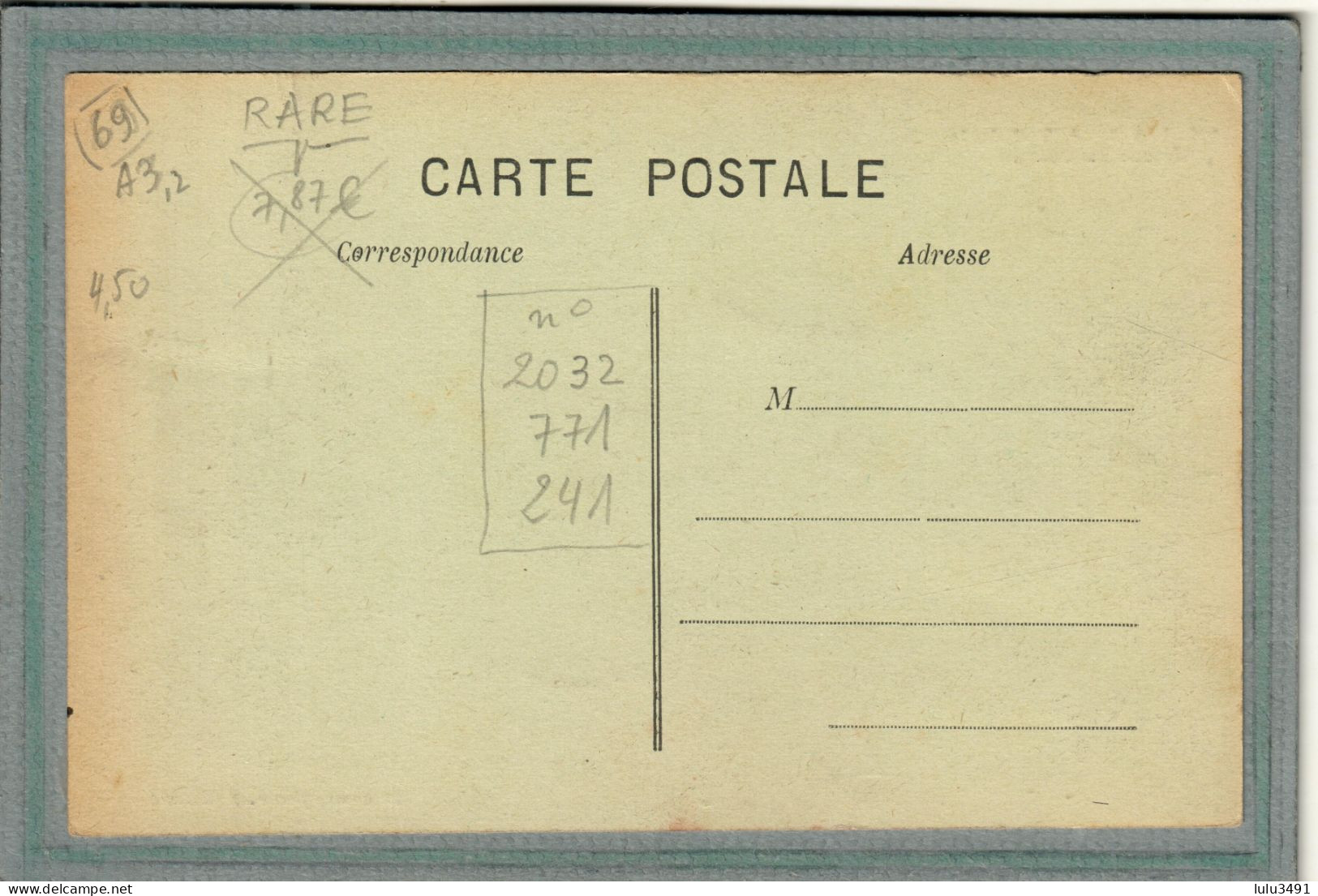 CPA (69) Les HALLES - Aspect De L'avenue Du Château Dans Les Années 20 - Altri & Non Classificati