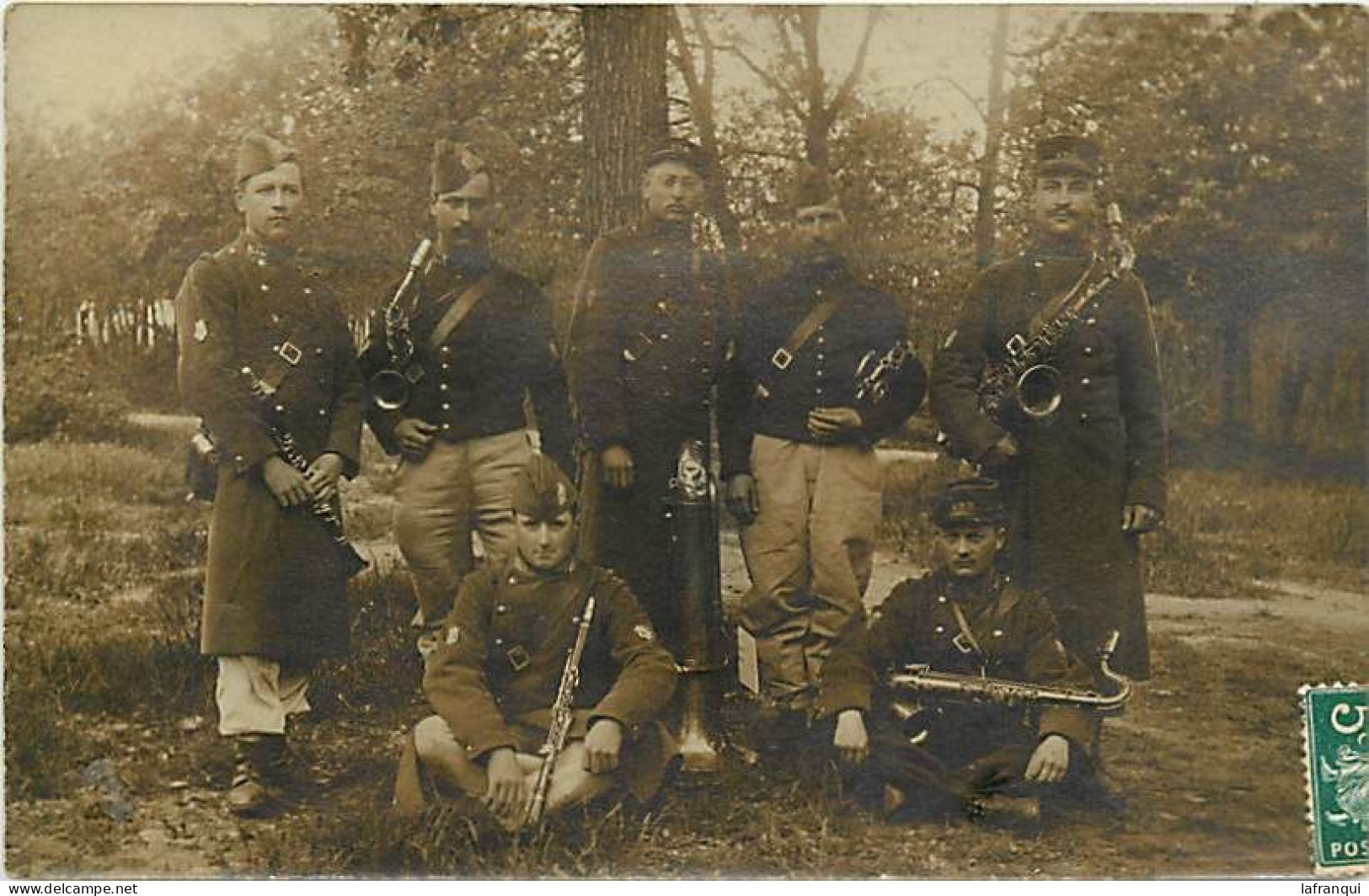 Militaires-ref E62-carte Photo Militaires -militaria -regiments - Regiment -musique Musiciens -envoi De Ruelle -charente - Regiments