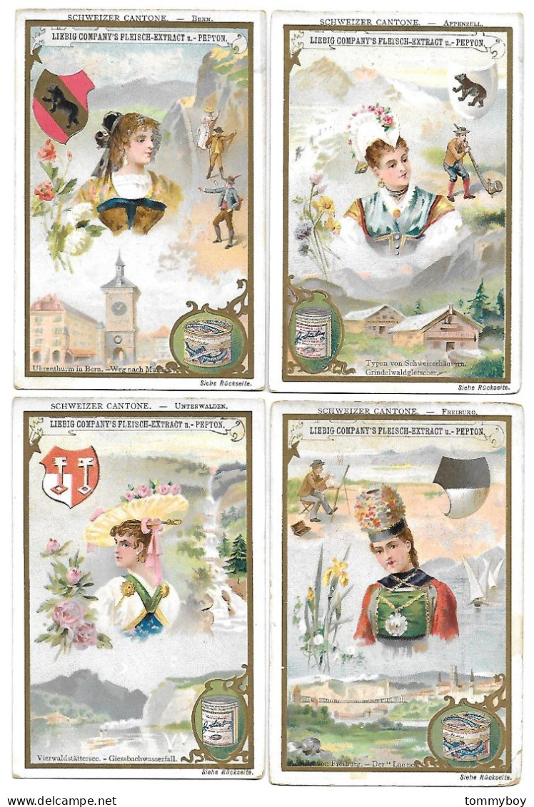 S 547, Liebig 6 Cards, Schweizer Cantone (lower Condition) (GERMAN) (ref B11) - Liebig