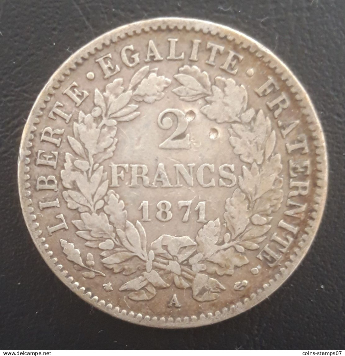 France - 2 Francs Cérès 1871 A - 2 Francs