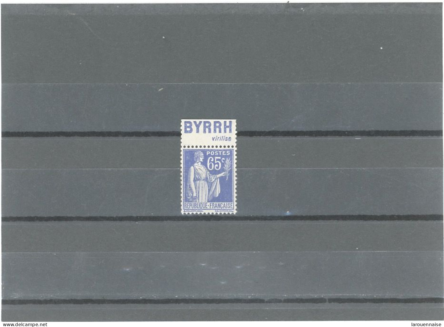 BANDE PUB- N°365 TYPE II -PAIX 65c BLEU - N**- PUB -BYRRH(virilise) -MAURY 243 - Unused Stamps