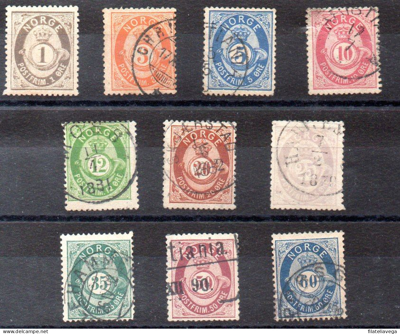 Noruega Serie Nº Michel 22/31 */o (Nº Michel 22 *) - Used Stamps
