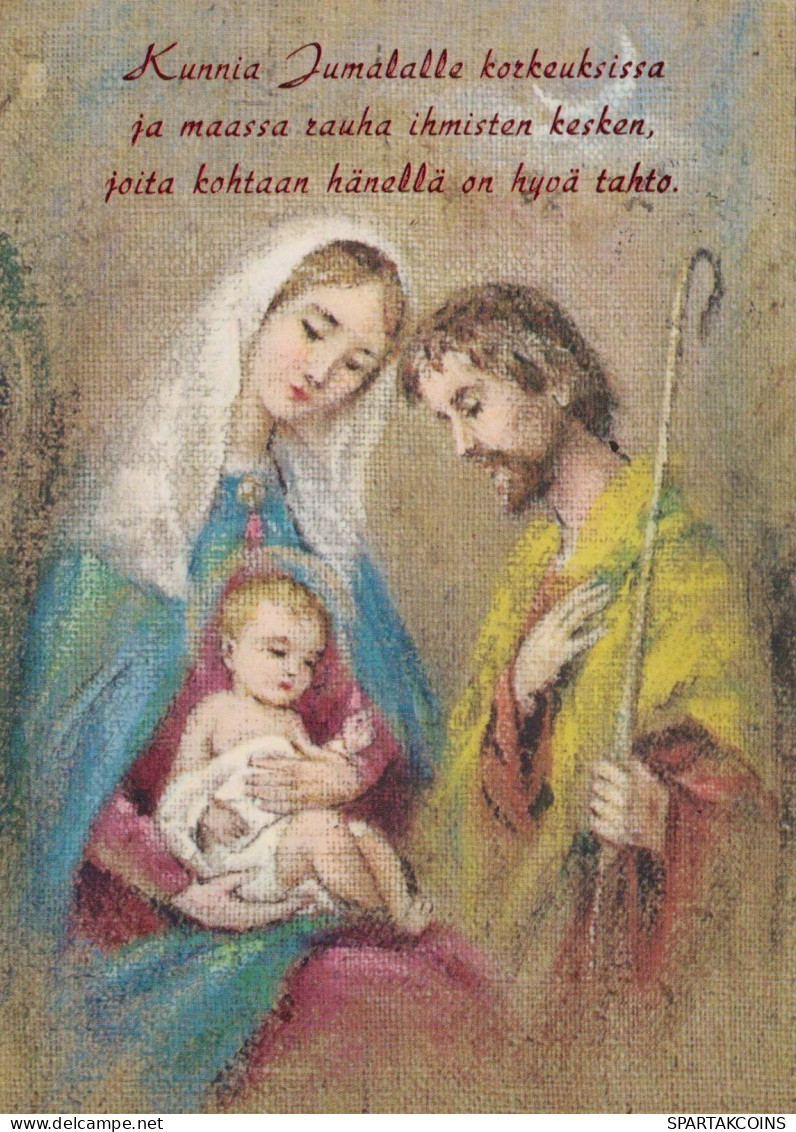 Vergine Maria Madonna Gesù Bambino Natale Religione Vintage Cartolina CPSM #PBP919.A - Virgen Maria Y Las Madonnas