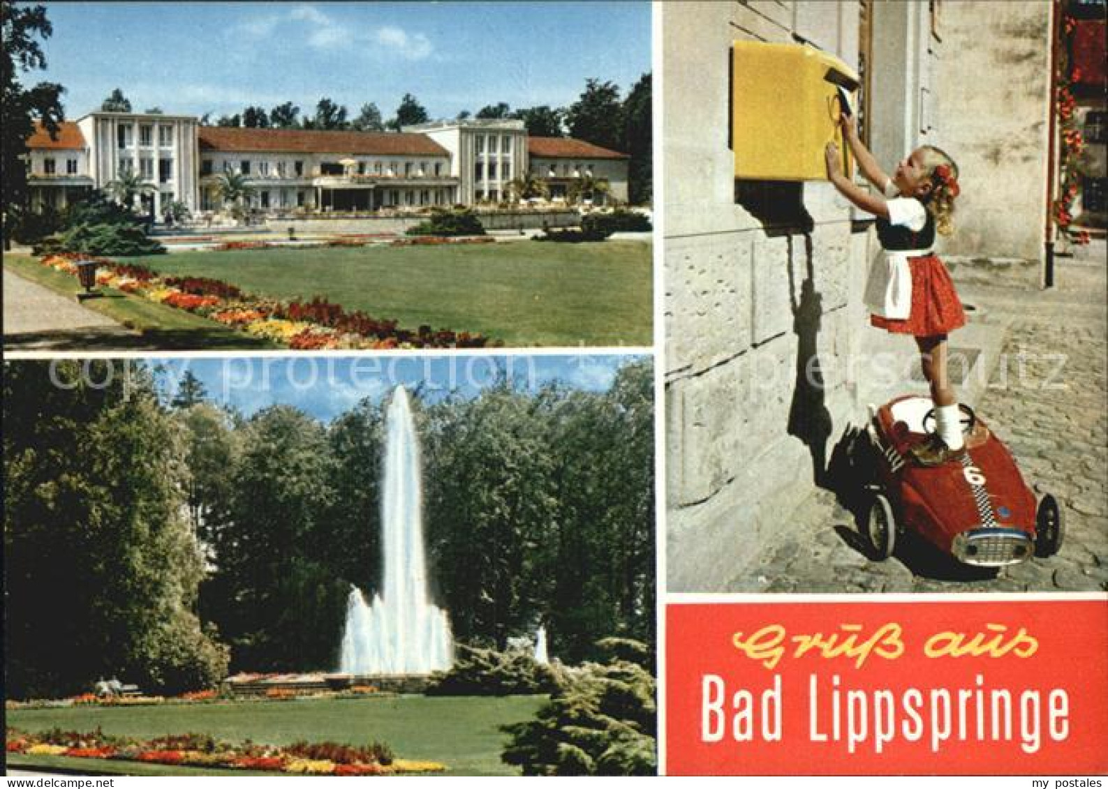 72505883 Bad Lippspringe Brunnen Kind Post  Bad Lippspringe - Bad Lippspringe