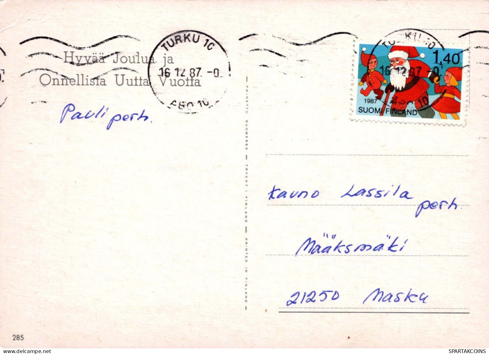 ANGEL Christmas Vintage Postcard CPSM #PBP407.A - Angels