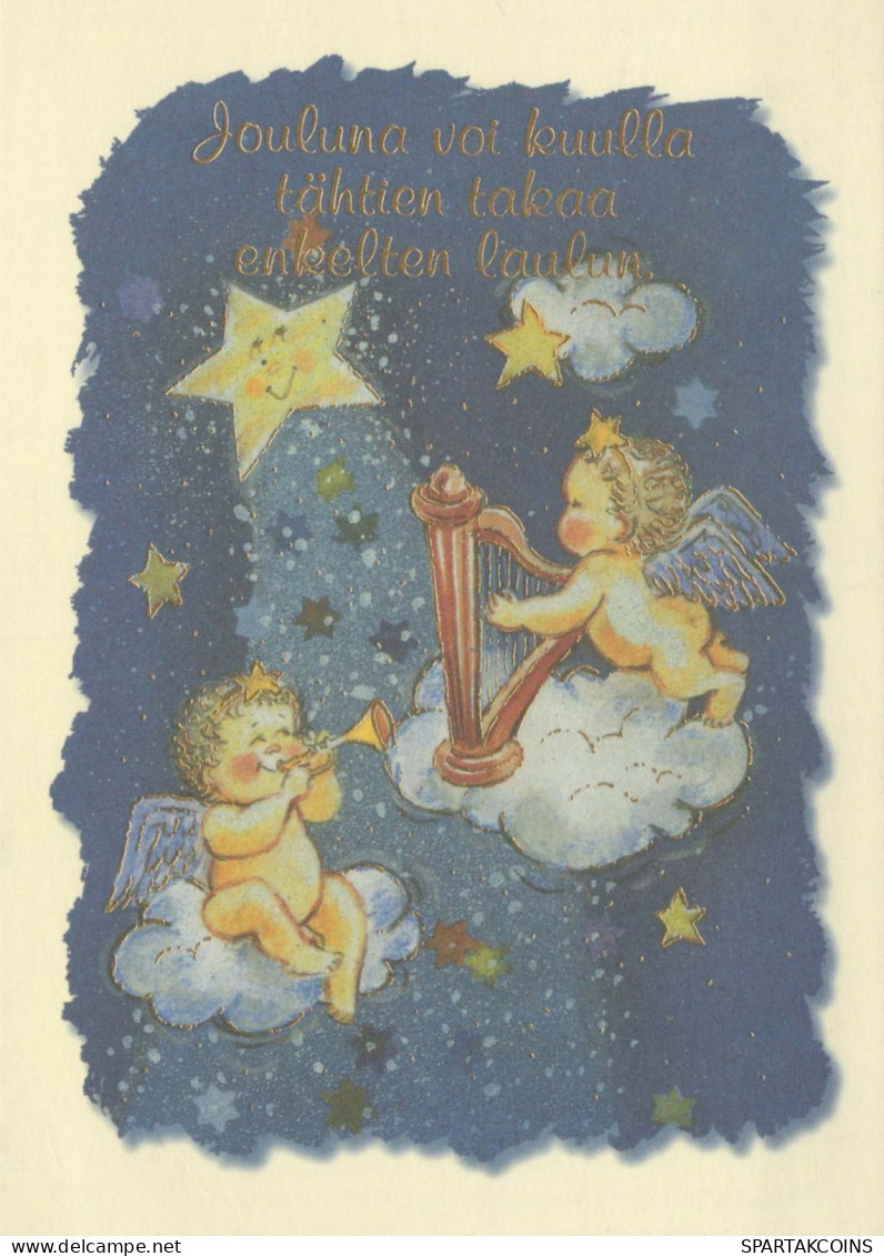 ANGELO Natale Vintage Cartolina CPSM #PBP354.A - Angels