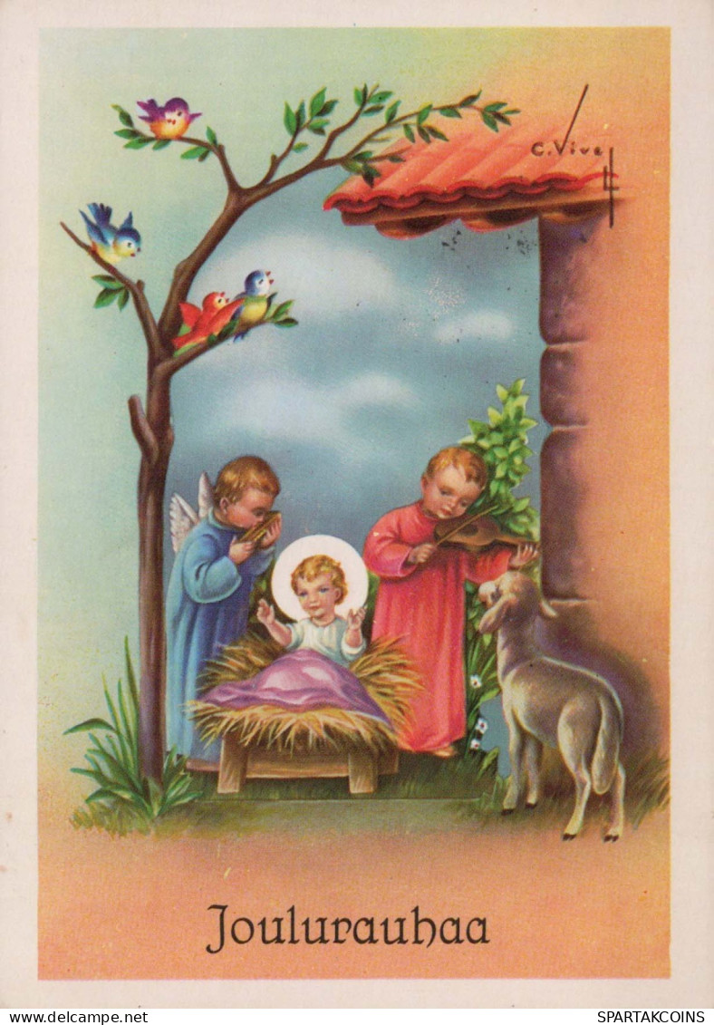 ÁNGEL Navidad Niño JESÚS Vintage Tarjeta Postal CPSM #PBP283.A - Anges