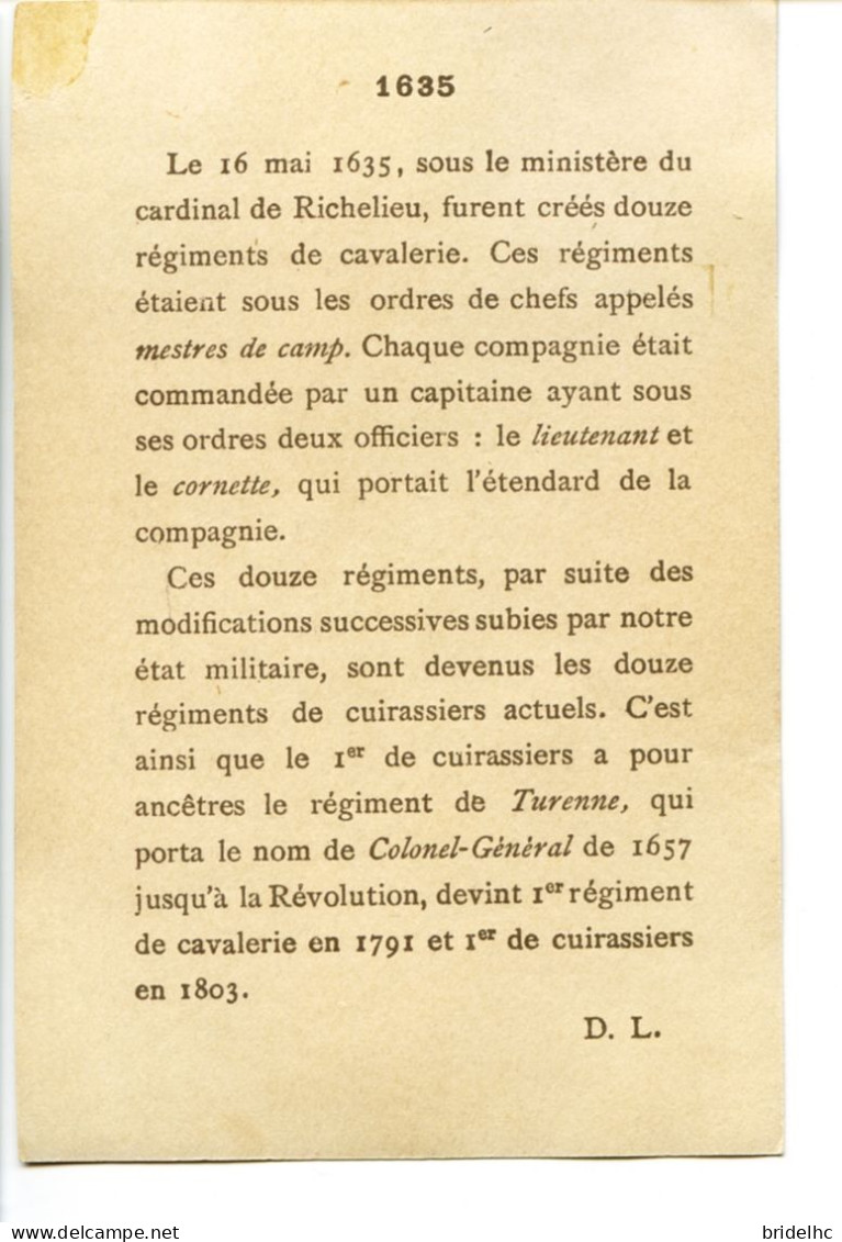 Image Cuirassiers 1635 Eugène Titeux - Autres & Non Classés