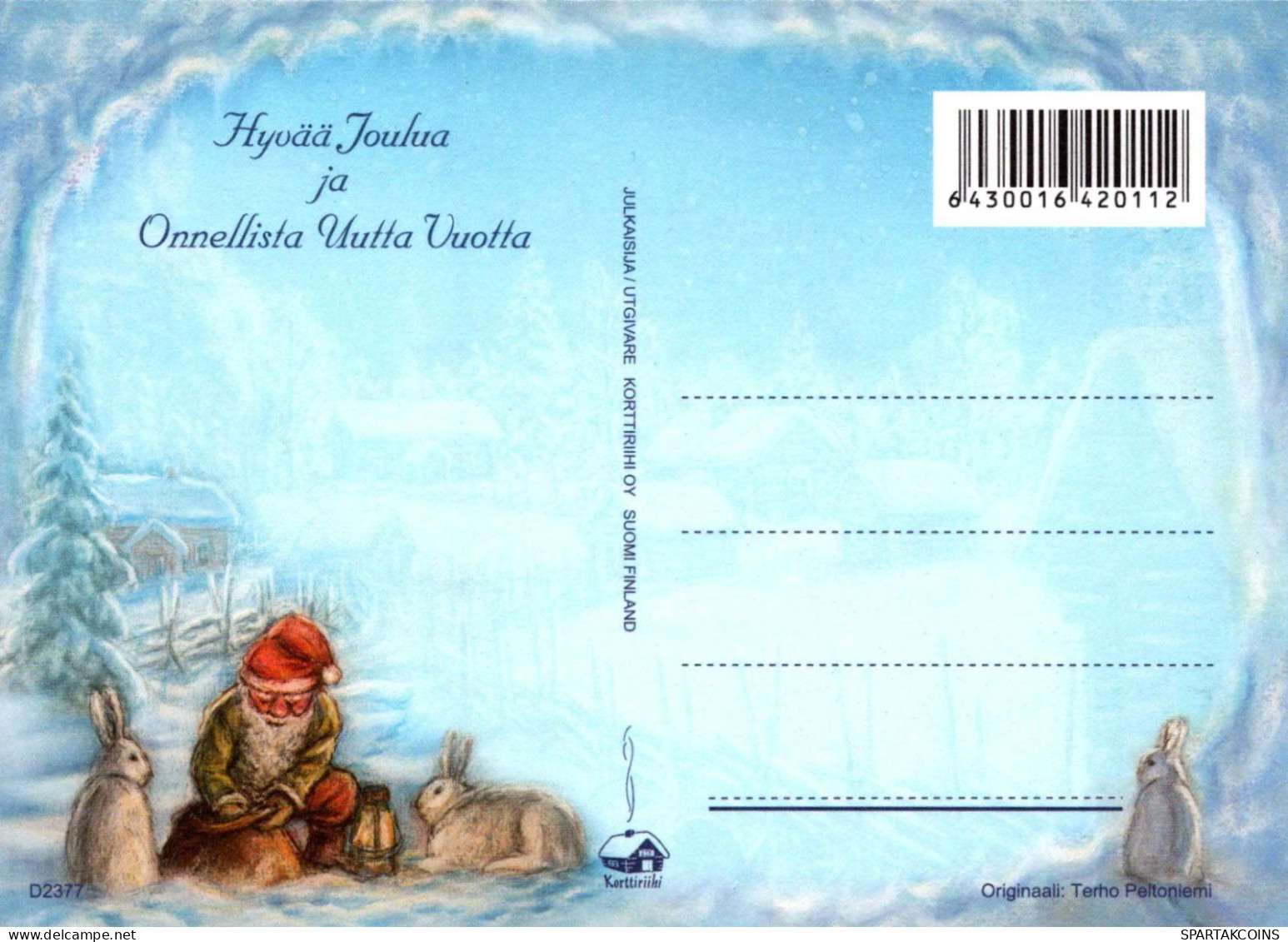 PÈRE NOËL Bonne Année Noël GNOME Vintage Carte Postale CPSM #PBL851.A - Santa Claus