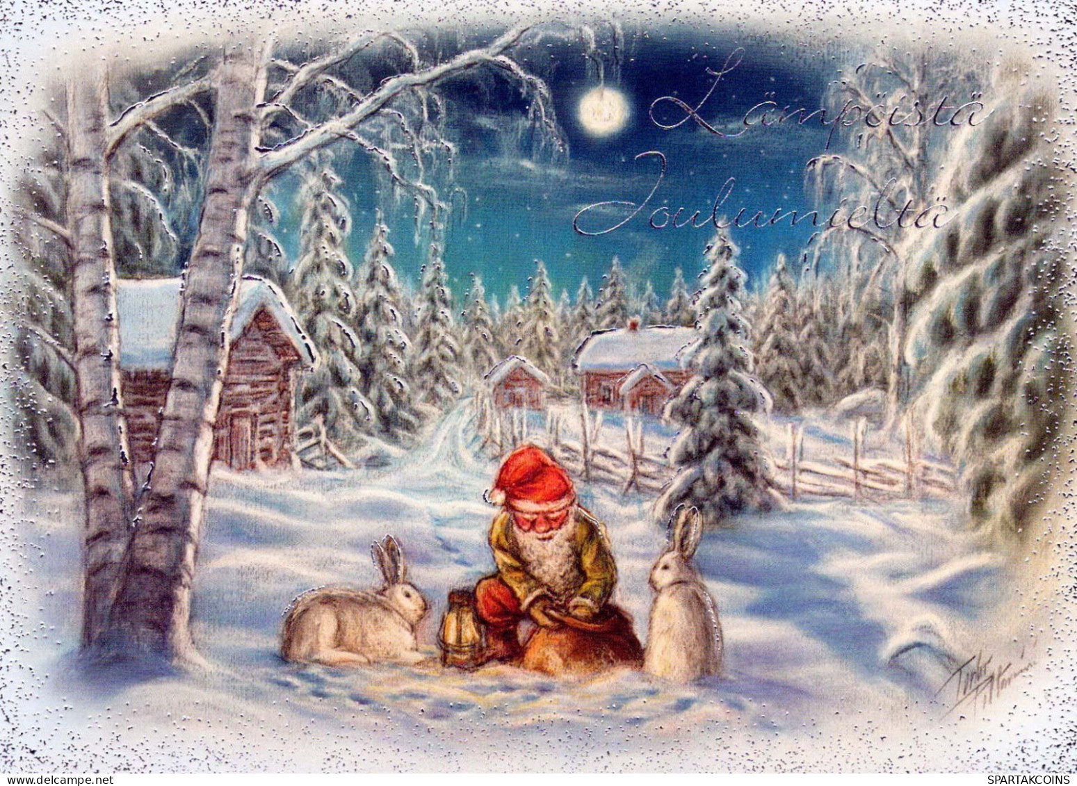 PÈRE NOËL Bonne Année Noël GNOME Vintage Carte Postale CPSM #PBL851.A - Santa Claus