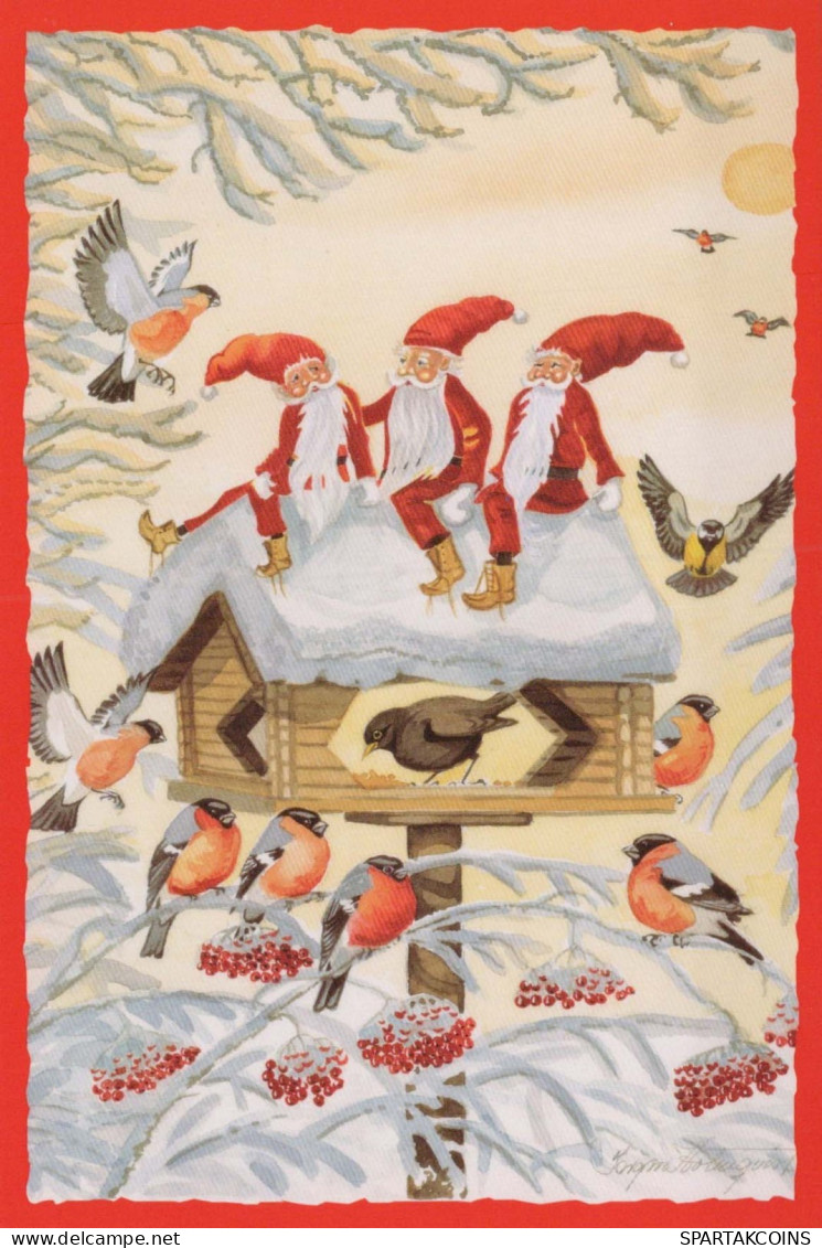 WEIHNACHTSMANN SANTA CLAUS Neujahr Weihnachten GNOME Vintage Ansichtskarte Postkarte CPSM #PBL772.A - Santa Claus