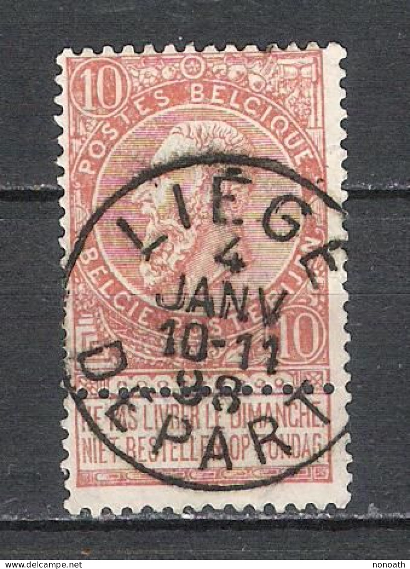 Belgique - COB N° 58 - Belle Oblitération "Liège Départ 1898" - 1893-1900 Fine Barbe