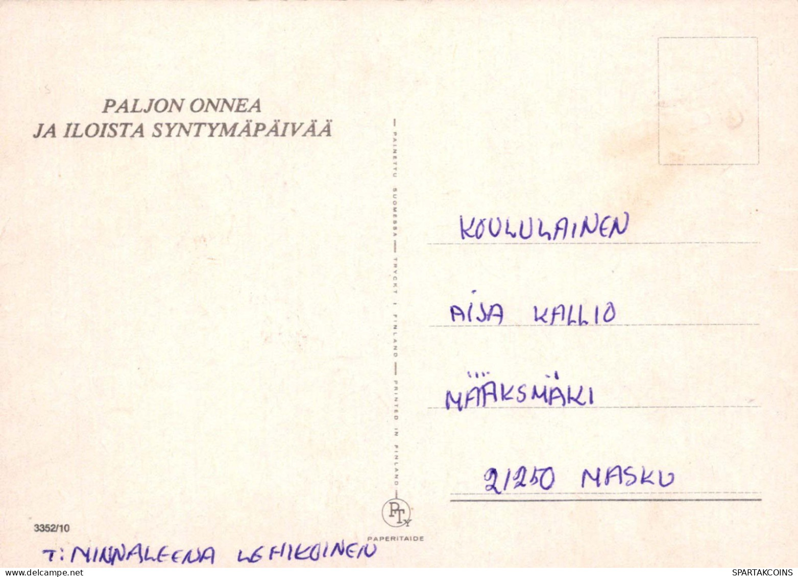ALLES GUTE ZUM GEBURTSTAG 8 Jährige MÄDCHEN KINDER Vintage Postal CPSM #PBT780.A - Geburtstag