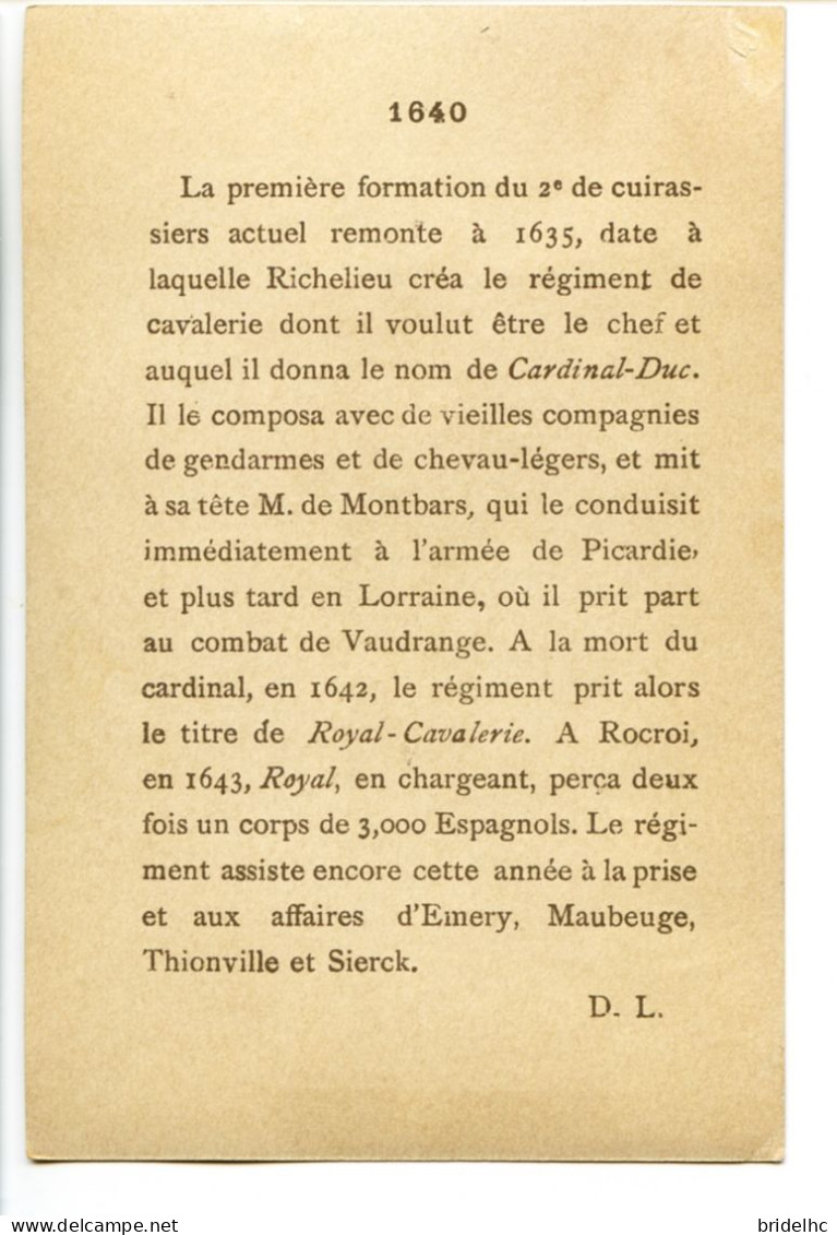 Image Cuirassiers 1640 Eugène Titeux - Autres & Non Classés