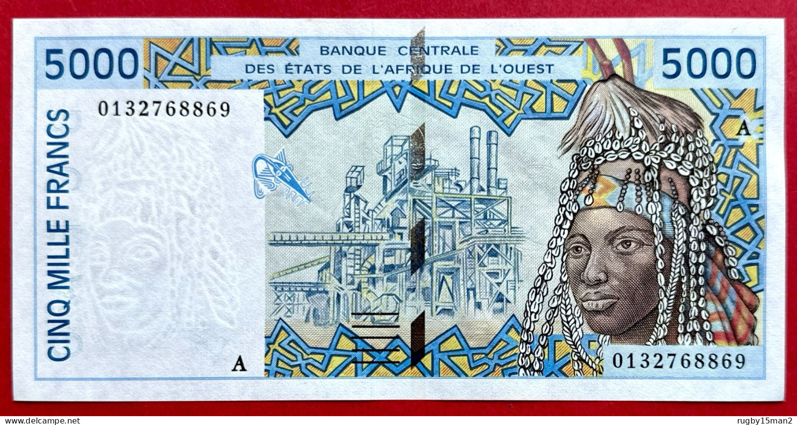 N°81 BILLET DE BANQUE DE 5000 FRANCS CÔTE D'IVOIRE 2001 Pr NEUF / AUNC - Côte D'Ivoire