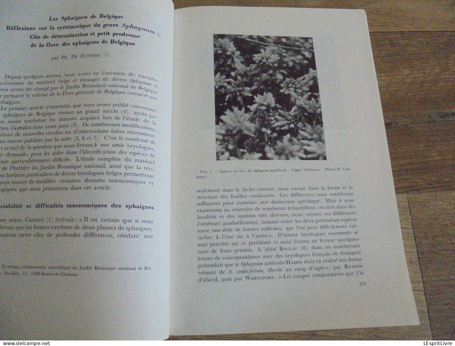 LES NATURALISTES BELGES N° 6 Année 1974 Régionalisme Pédiculaire des Marais Nord France Sphaignes Botanique Flore Plante