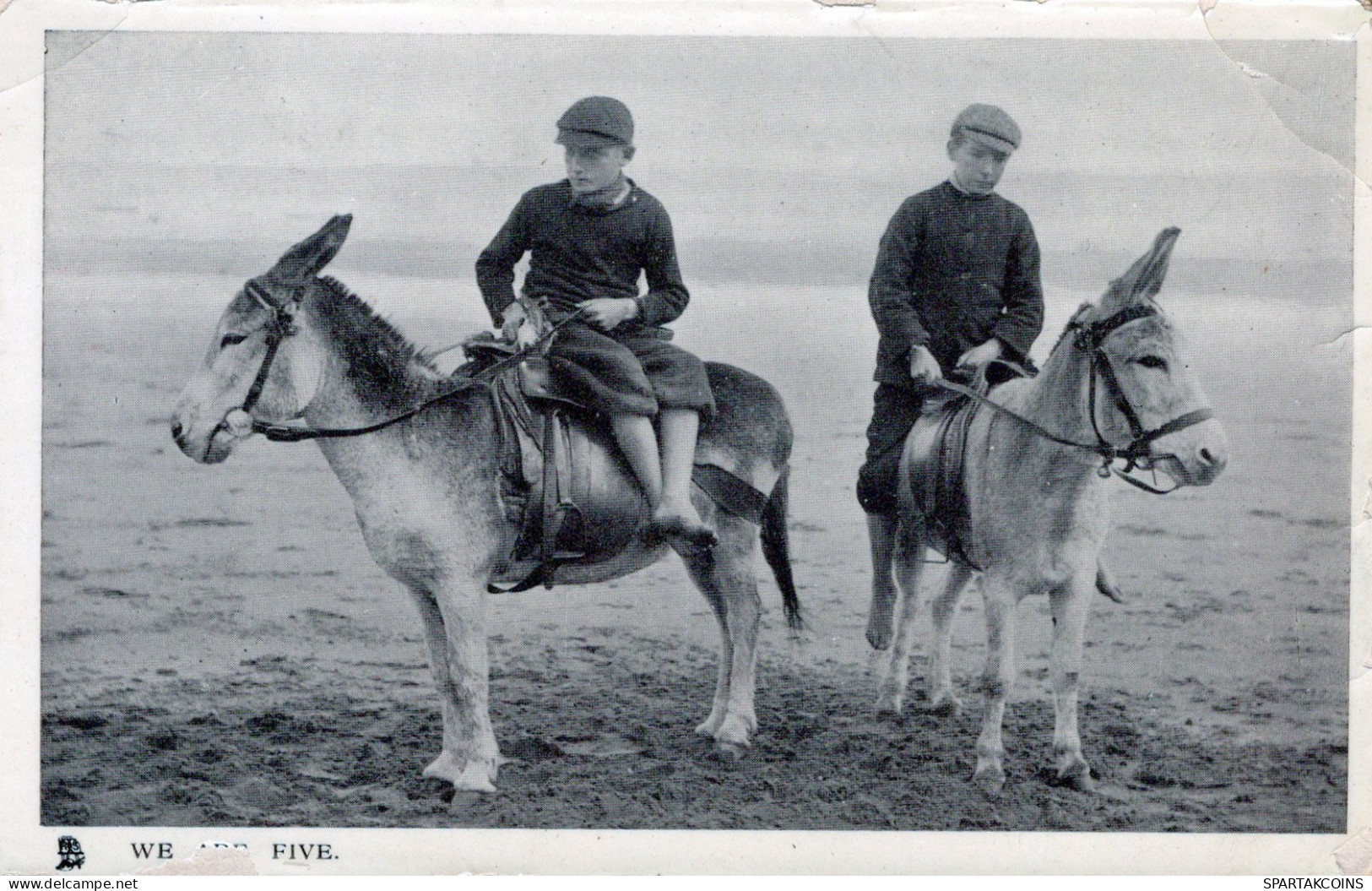 DONKEY Animals Children Vintage Antique Old CPA Postcard #PAA343.A - Donkeys