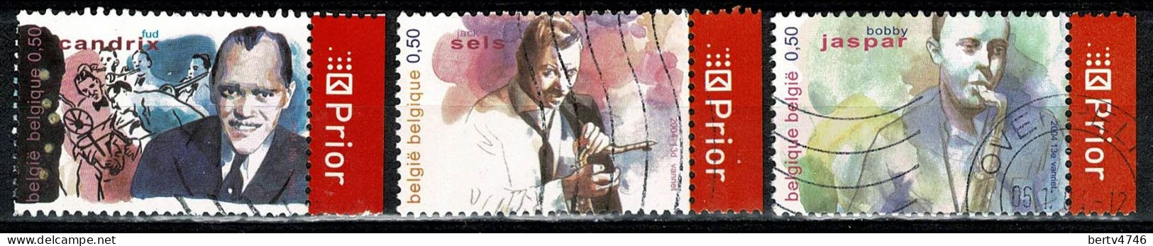 Belg. 2004 - 3284, 3287, 3288, Yv 3271, 3274, 3275, Mi 3333, 3336, 3337 - Used Stamps