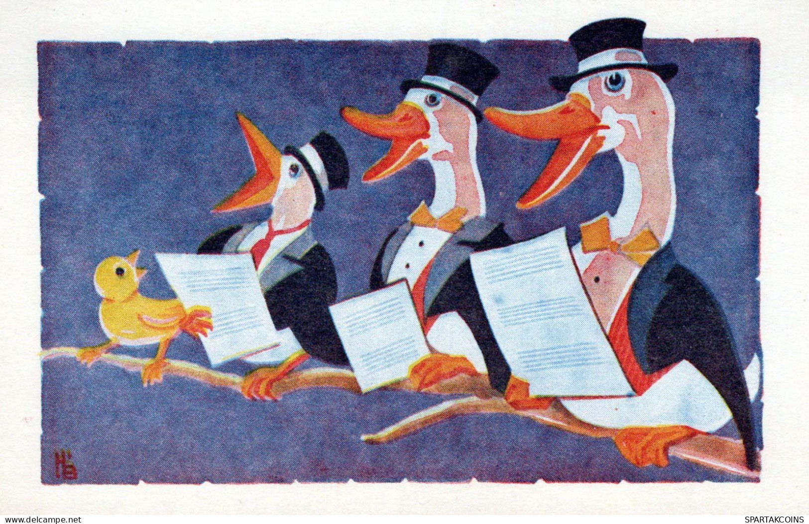 UCCELLO Animale Vintage Cartolina CPA #PKE803.A - Vögel