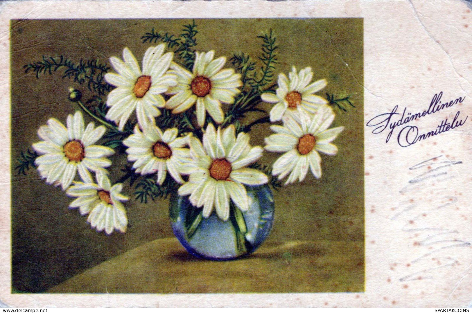FLOWERS Vintage Ansichtskarte Postkarte CPA #PKE720.A - Flowers