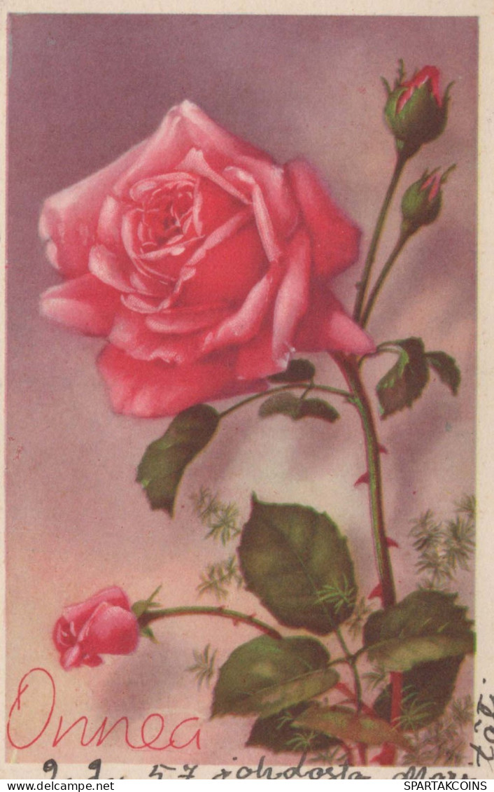 FLOWERS Vintage Postcard CPA #PKE656.A - Flores