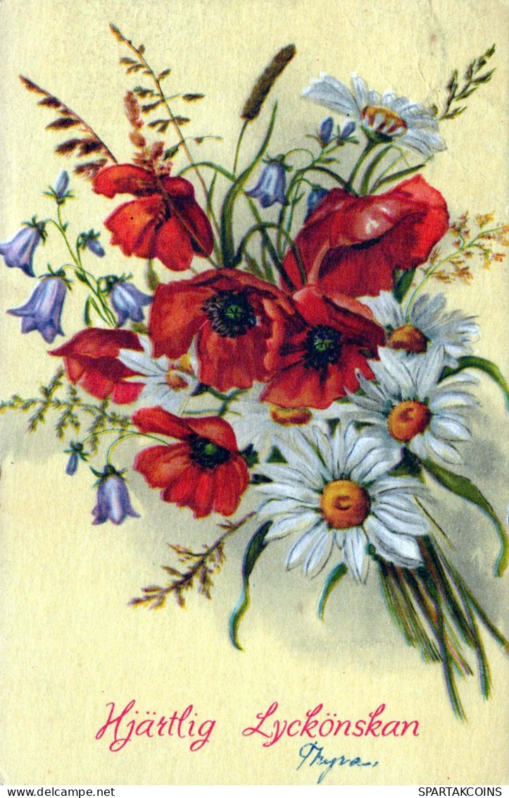 FLEURS Vintage Carte Postale CPA #PKE694.A - Flowers