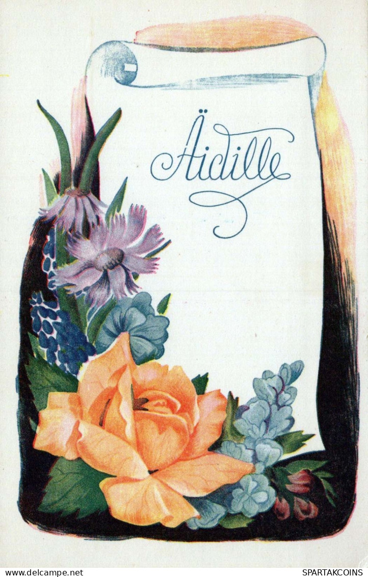 FLOWERS Vintage Ansichtskarte Postkarte CPA #PKE600.A - Flowers
