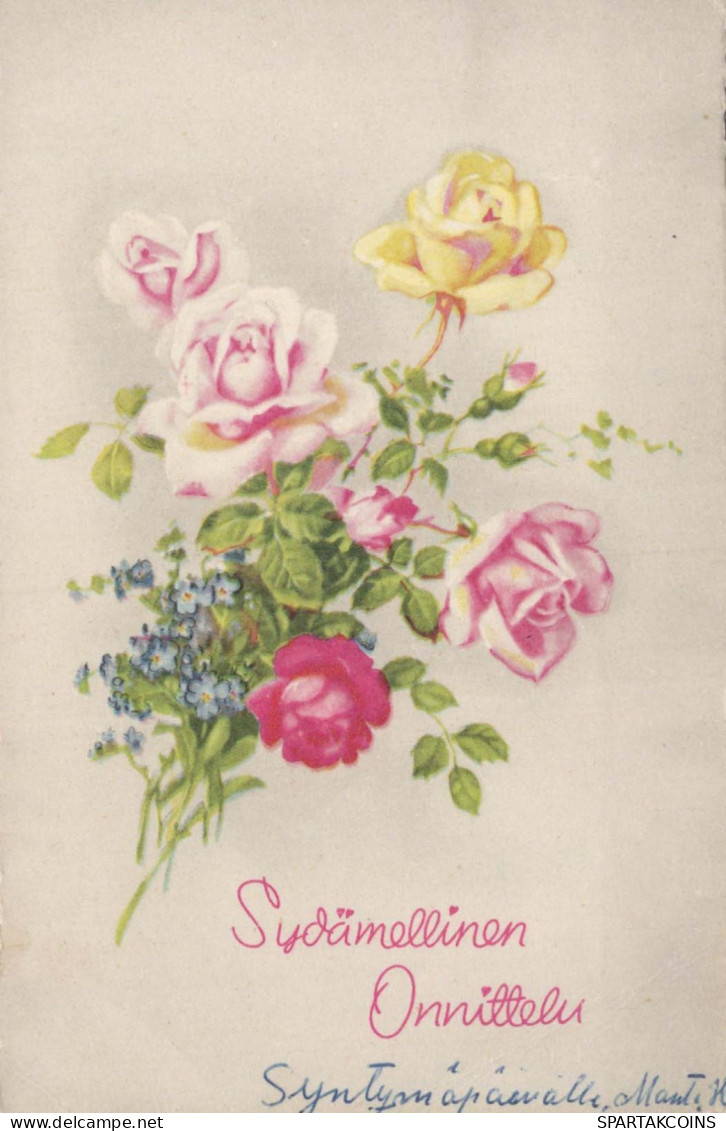 FLOWERS Vintage Postcard CPA #PKE496.A - Blumen