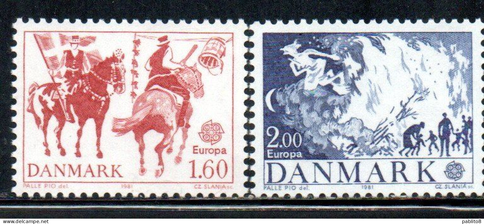 DANEMARK DANMARK DENMARK DANIMARCA 1981 EUROPA CEPT COMPLETE SET SERIE COMPLETA MNH - Ungebraucht