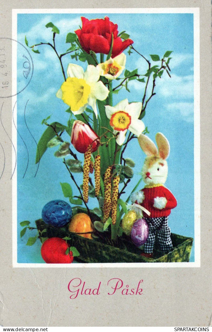 OSTERN EI KANINCHEN Vintage Ansichtskarte Postkarte CPA #PKE200.A - Easter