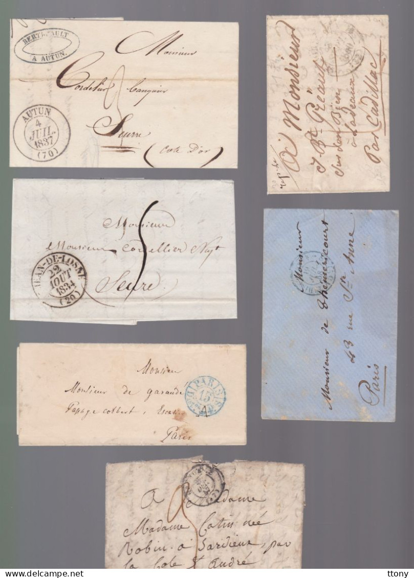 30 Lettres  Dite Précurseurs     Sur Lettres Ou Enveloppes  Toutes Scannées   Recto- Verso ( Plusieurs Lots ) - 1801-1848: Precursors XIX