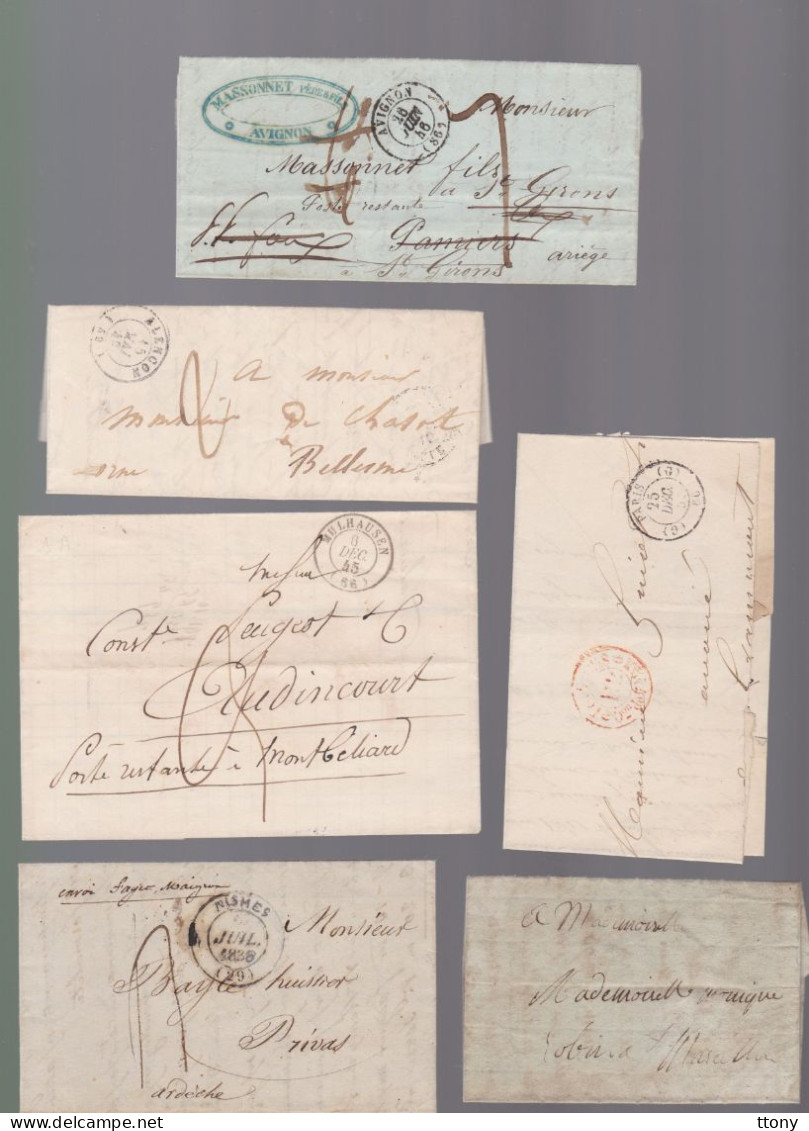 30 Lettres  Dite Précurseurs     Sur Lettres Ou Enveloppes  Toutes Scannées   Recto- Verso ( Plusieurs Lots ) - 1801-1848: Précurseurs XIX