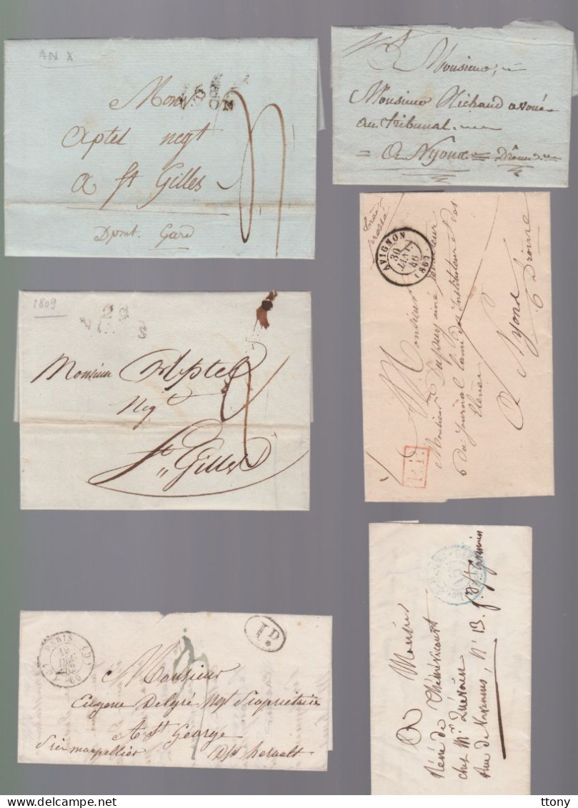 30 Lettres  Dite Précurseurs     Sur Lettres Ou Enveloppes  Toutes Scannées   Recto- Verso ( Plusieurs Lots ) - 1801-1848: Précurseurs XIX