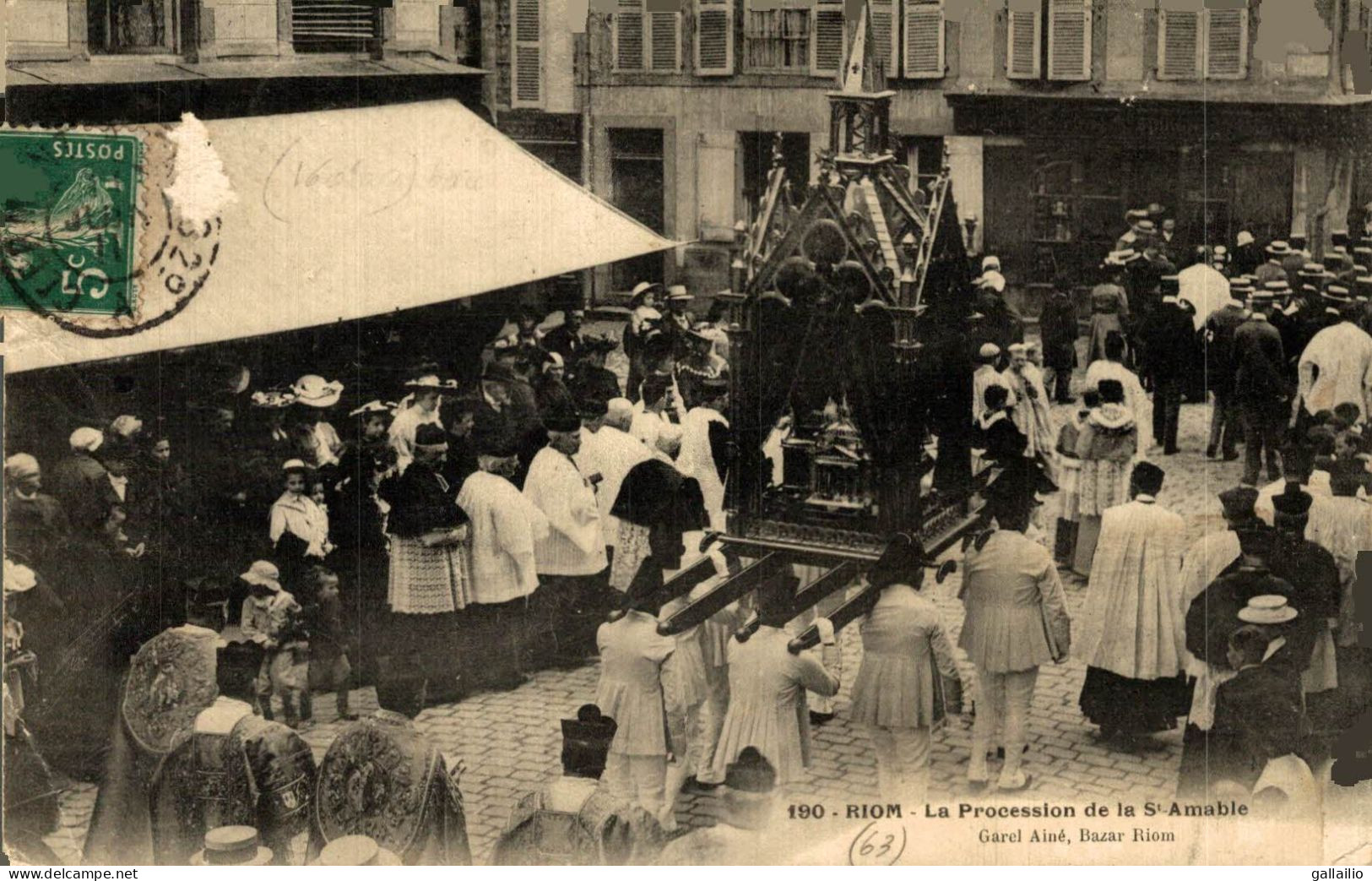 RIOM LA PROCESSION DE LA SAINTE AMABLE - Riom