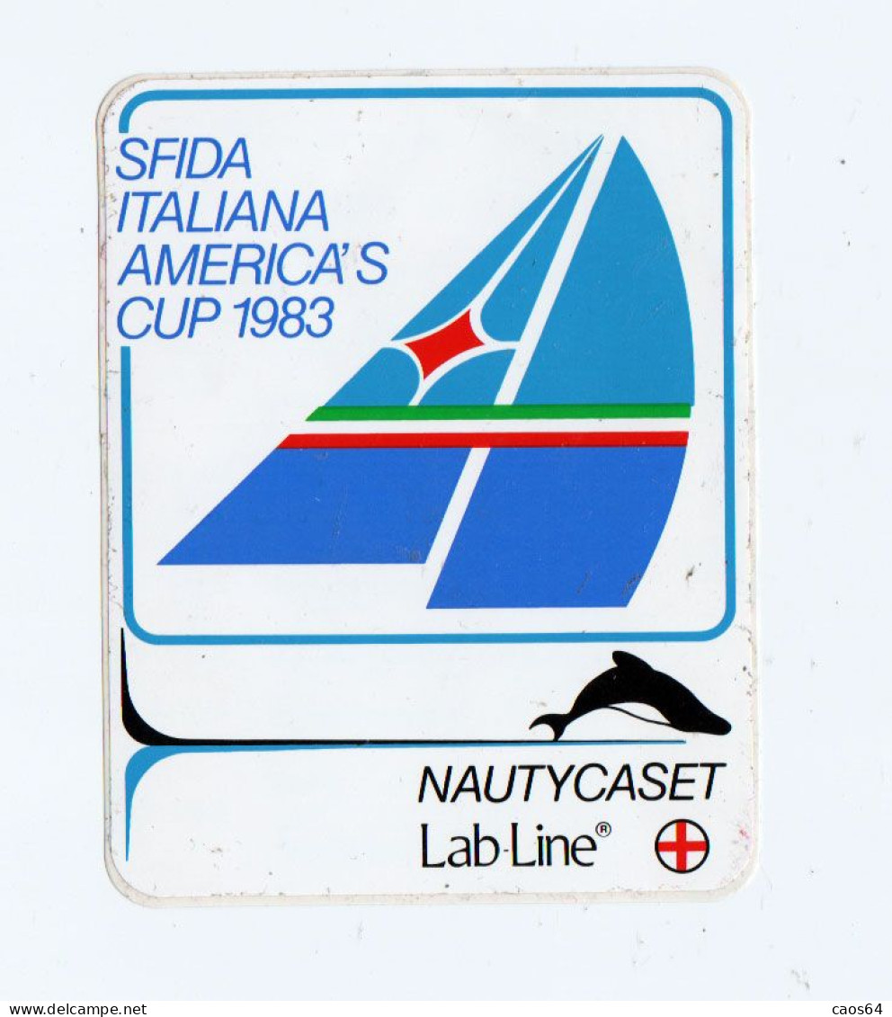 Sfida Italiana America's Cup 1983 Cm 9 X 11,5  ADESIVO STICKER  NEW ORIGINAL - Stickers