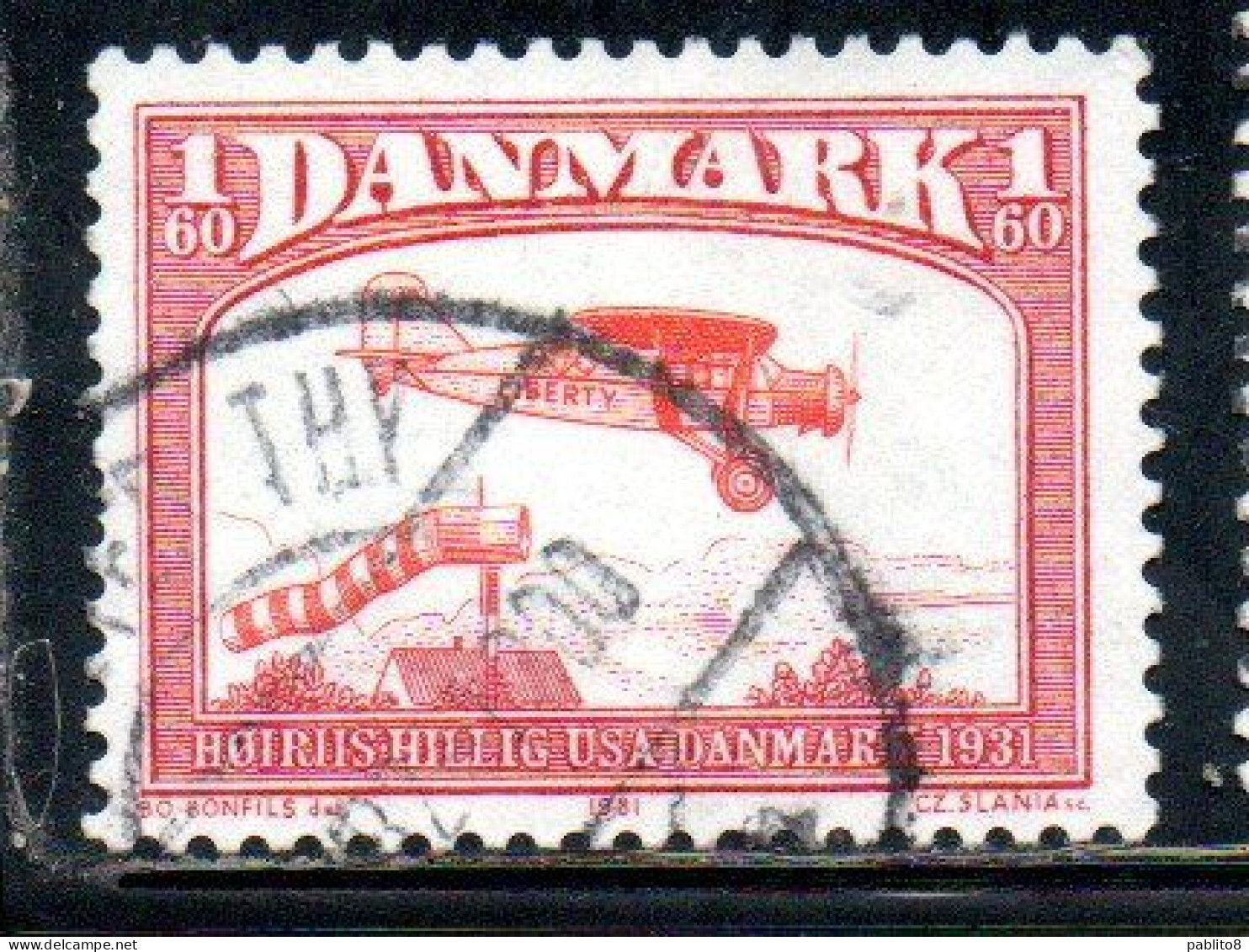 DANEMARK DANMARK DENMARK DANIMARCA 1981 BELLANCA J-300  1931 1.60k USED USATO OBLITERE - Oblitérés