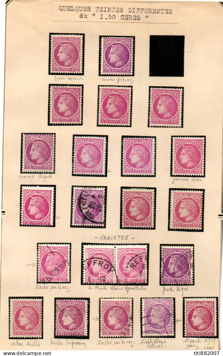 FRANCE    -   1945 .  Y&T N° 679  *  Et Oblitérés , Nuances  + Variétés Mineures - Neufs