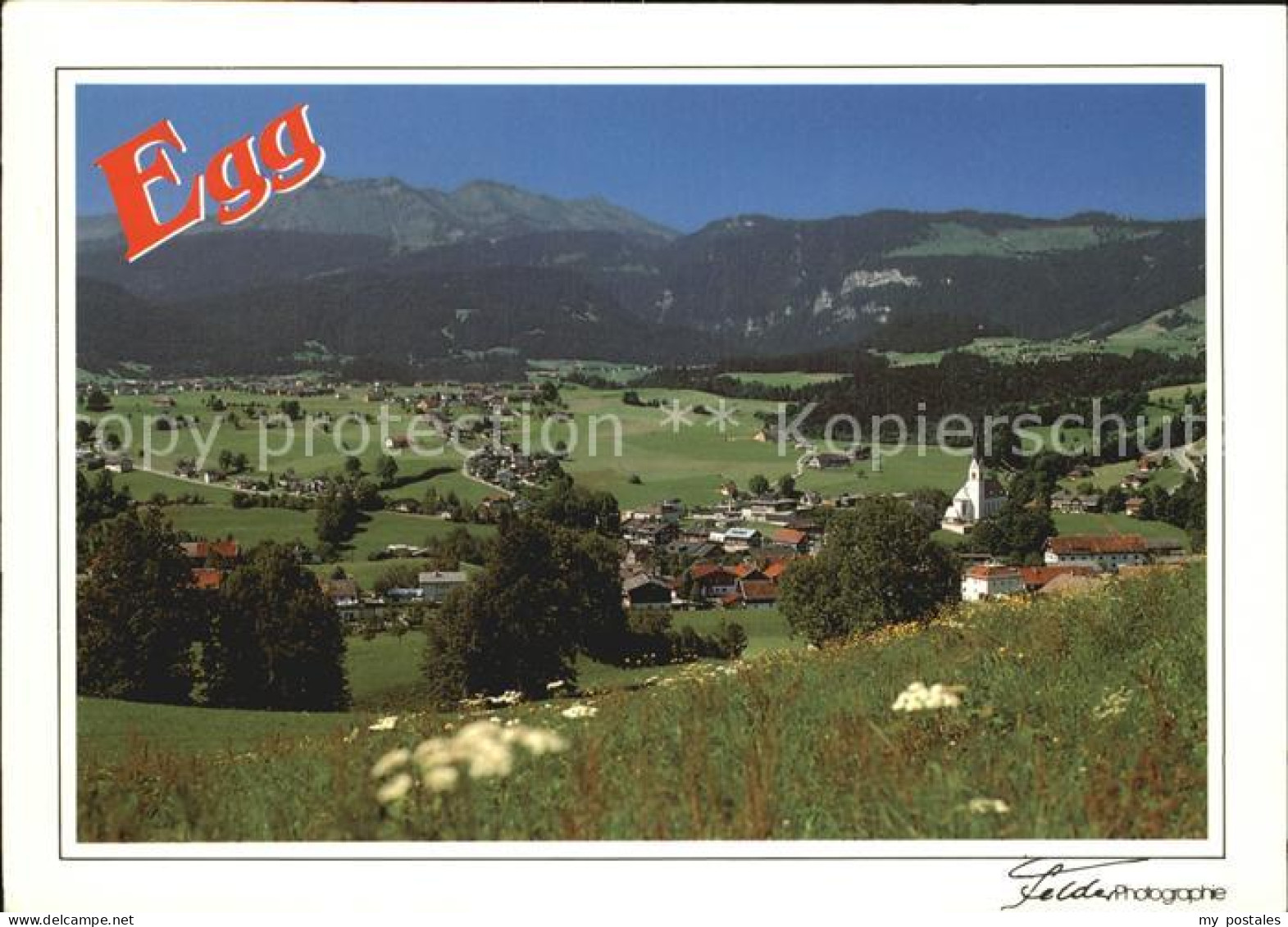 72505436 Egg Bregenzerwald Panorama Kirche Egg Bregenzerwald - Autres & Non Classés