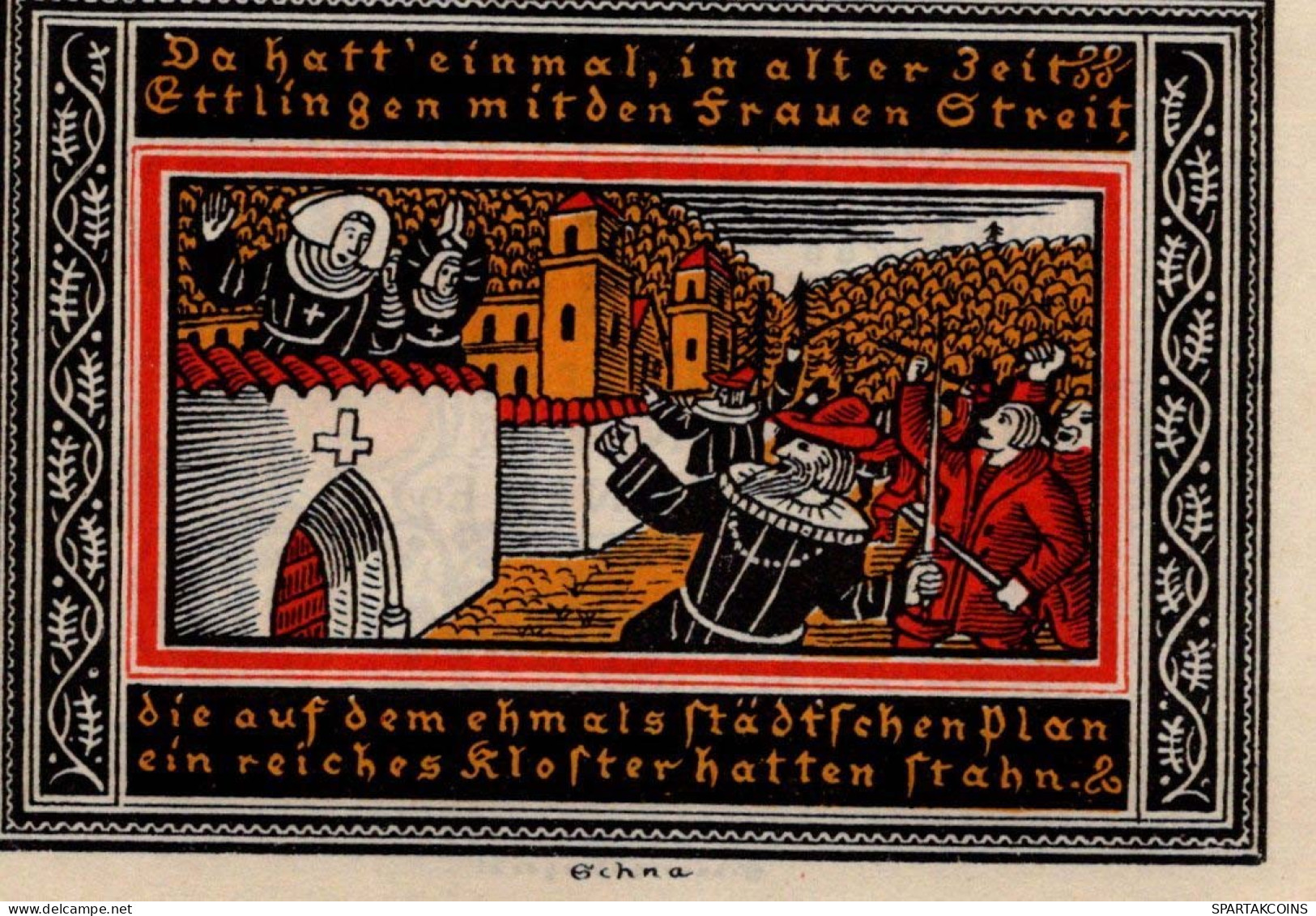 50 PFENNIG 1921 Stadt ETTLINGEN Baden UNC DEUTSCHLAND Notgeld Banknote #PB383 - Lokale Ausgaben