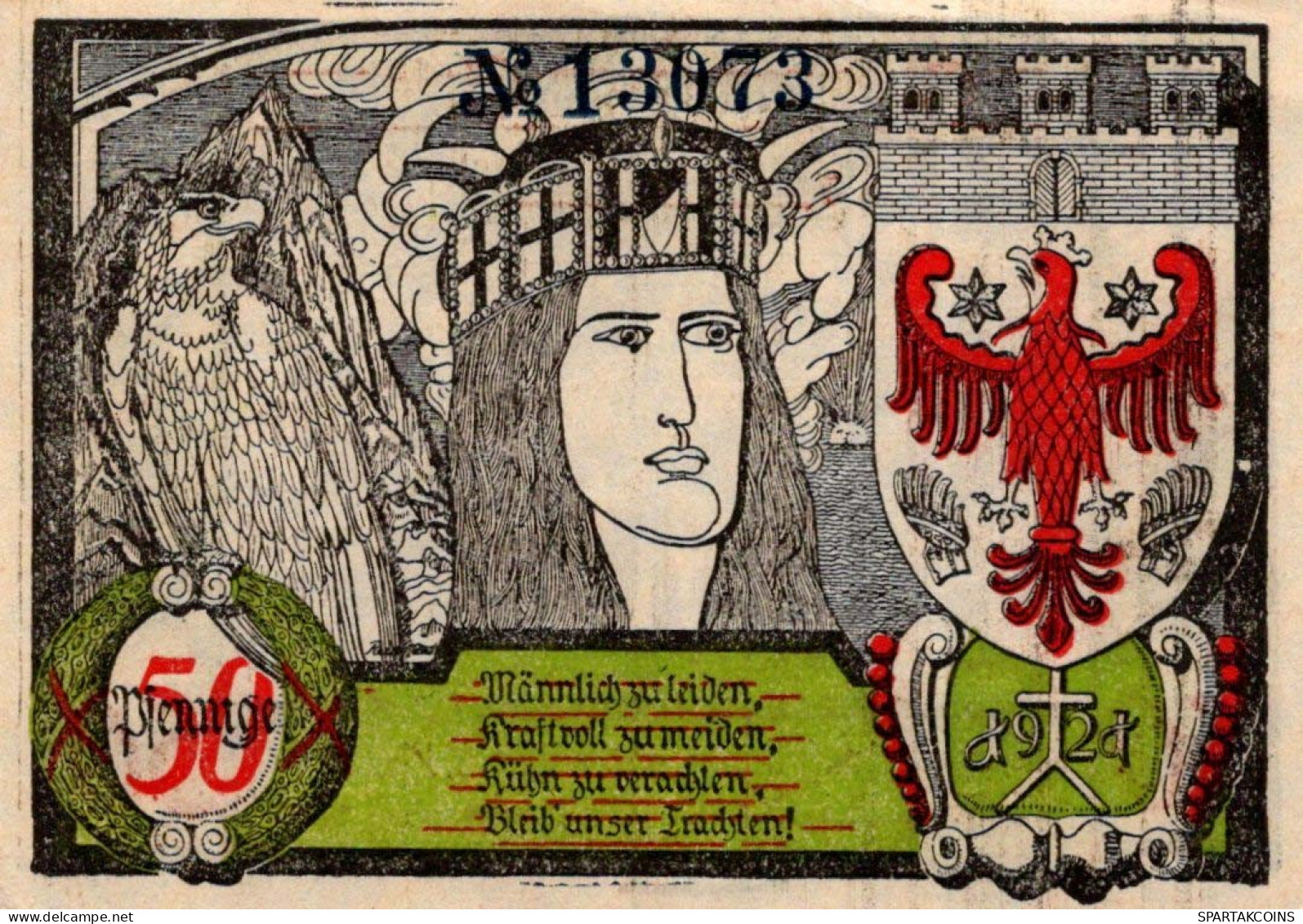 50 PFENNIG 1921 Stadt SOLDIN Brandenburg UNC DEUTSCHLAND Notgeld Banknote #PH539 - Lokale Ausgaben