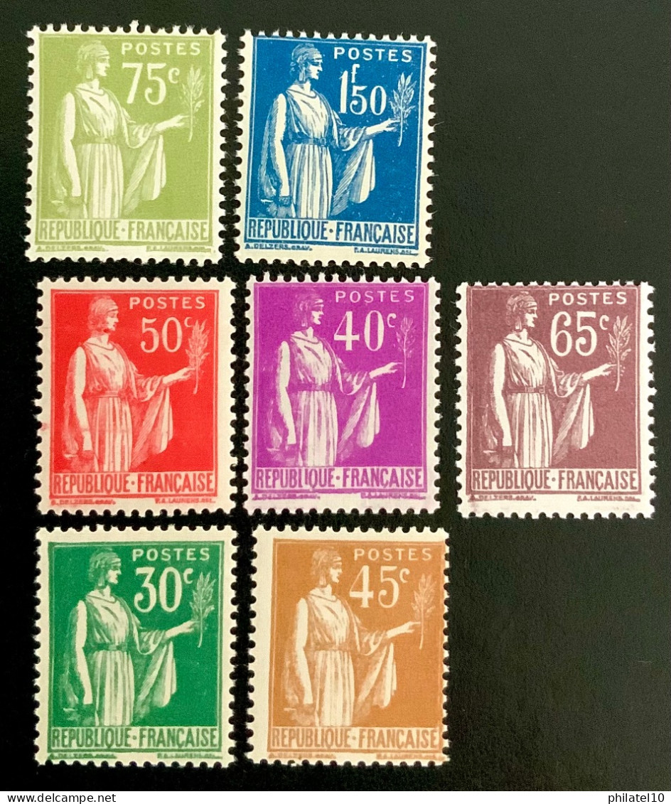 1932 / 1933 FRANCE -N 288 / 284A / 283 / 281 / 280 / 282 / 284 - TYPE PAIX - NEUF** - Unused Stamps