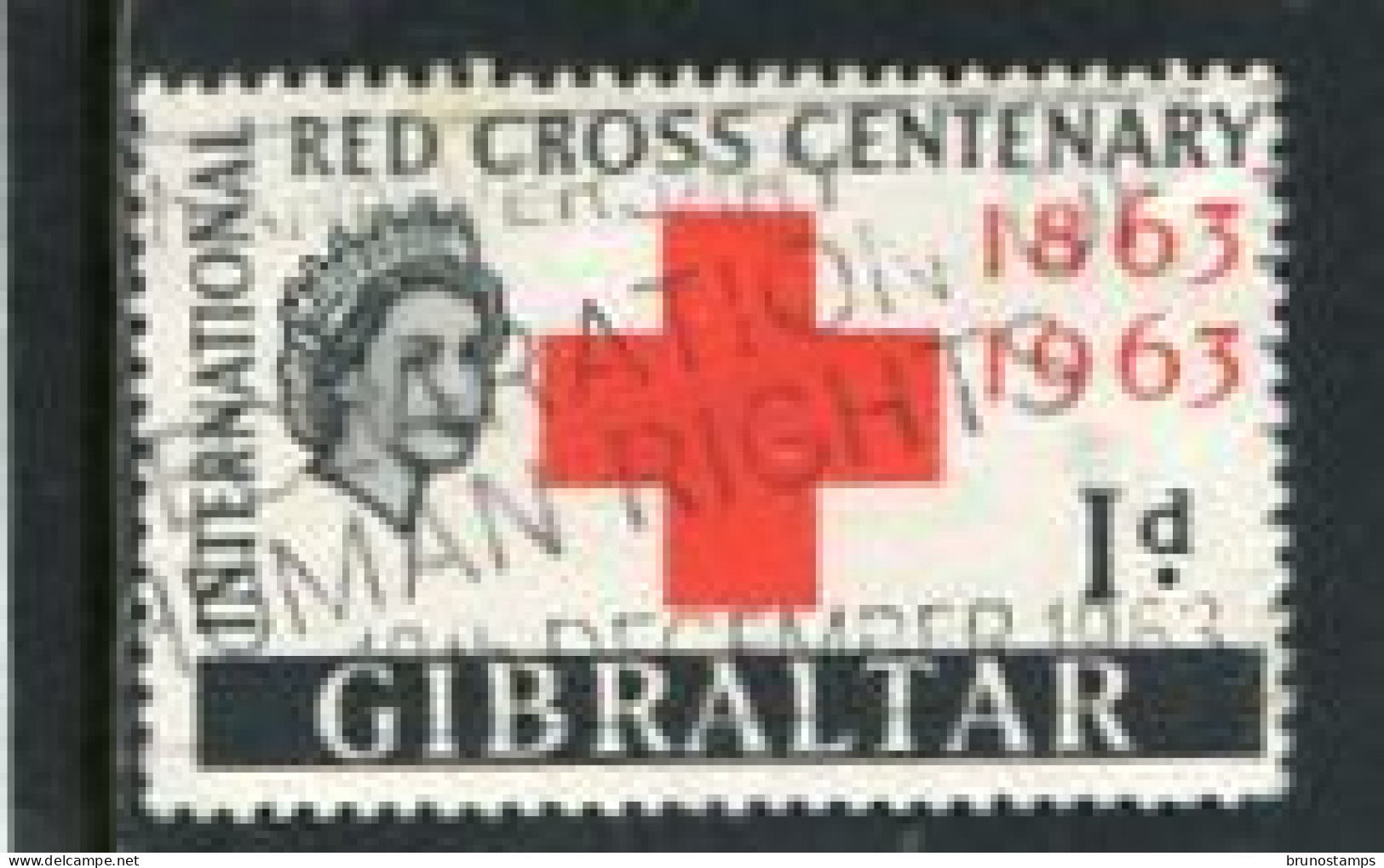 GIBRALTAR - 1963  1d  RED CROSS  FINE USED - Gibilterra