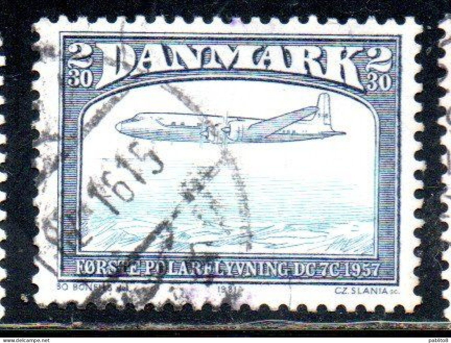DANEMARK DANMARK DENMARK DANIMARCA 1981 DC-7C 1957 2.30k USED USATO OBLITERE - Used Stamps