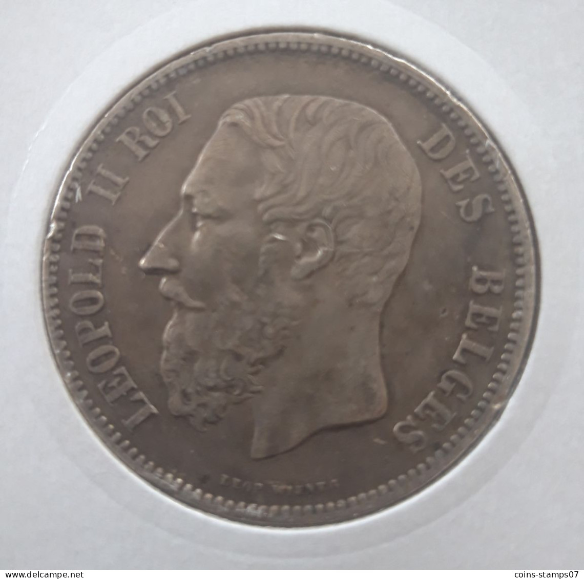 Belgique - 5 Francs Léopold II 1873 - 5 Frank