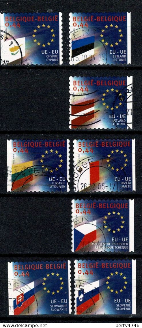 Belg. 2004 - 3293/94, 3296/98, 3300/02, Yv 3290/81, 3283/85, 3287/89 - Used Stamps
