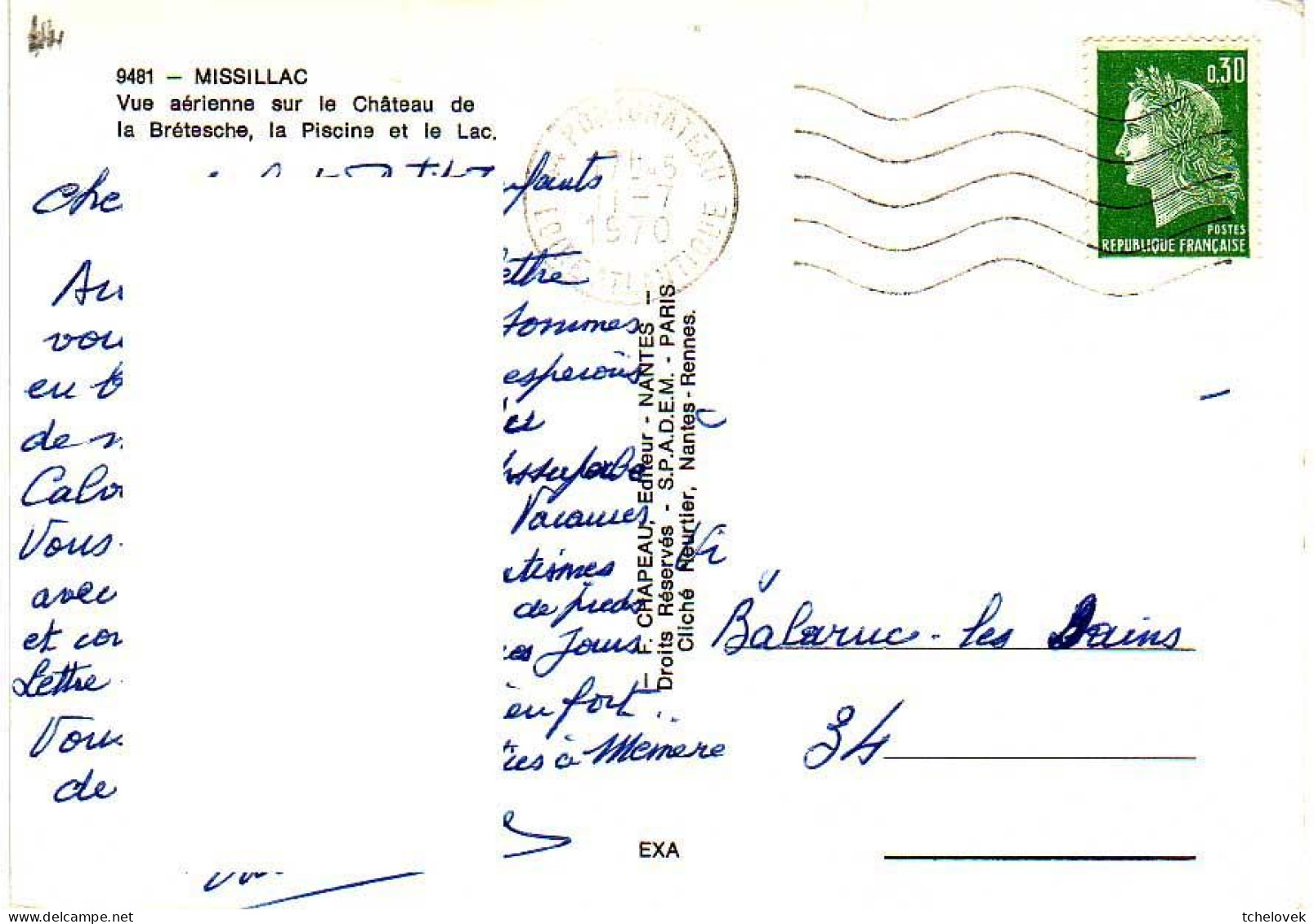 (44). Loire Atlantique. Missillac. 9481 Chateau écrite 1970 - Missillac