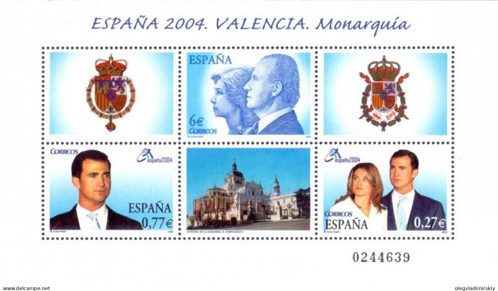 Spain Espagne Spanien 2004 Royal Dynasty Monarchy Set Of 3 Stamps In Block MNH - Blocs & Feuillets