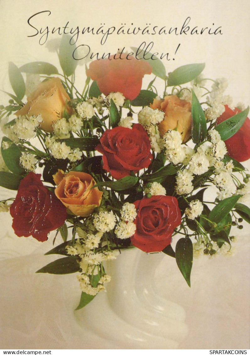 FLOWERS Vintage Postcard CPSM #PAS607.GB - Flowers